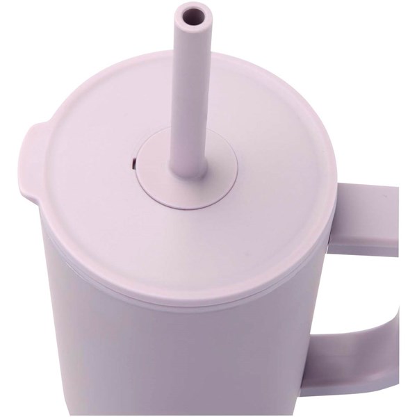 Obrázky: Termohrnček 900ml nerez/plast,slamka,orgovánová, Obrázok 2