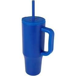 Obrázky: Termohrnček 900ml nerez/plast, sil.slamka,kr.modrá