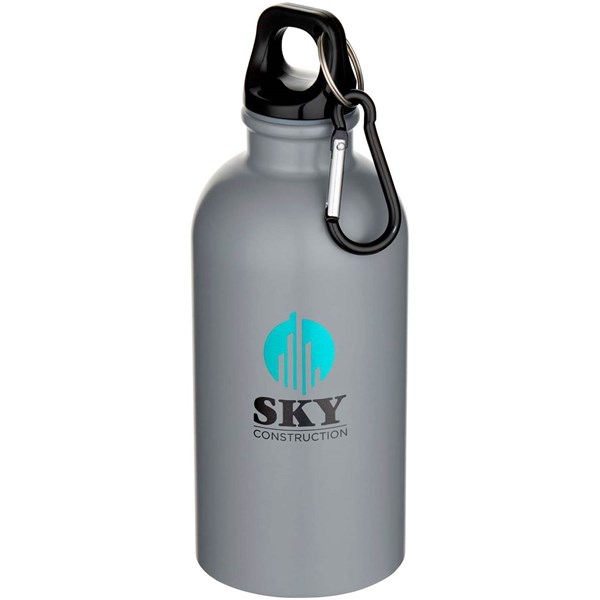 Obrázky: Šedá fľaša z nerez ocele 400ml s karabínou RSC, Obrázok 4