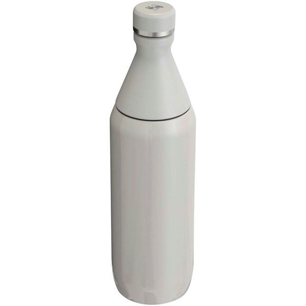 Obrázky: Fľaša na vodu 600 ml, dvojdielne veko, sivá, Obrázok 3