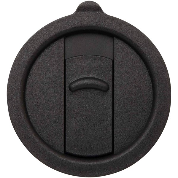 Obrázky: Čierny keramický hrnček 450 ml s plastovým viečkom, Obrázok 3