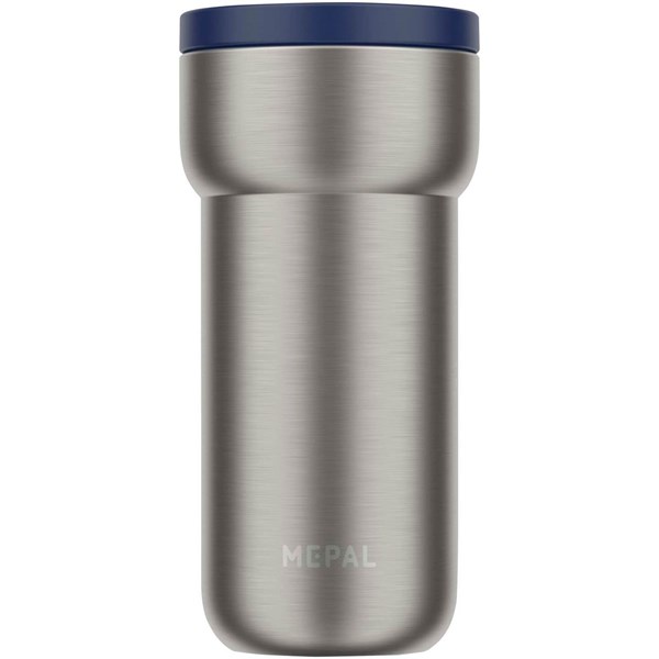 Obrázky: Nerez 375ml termohrnček, modré viečko, Obrázok 3