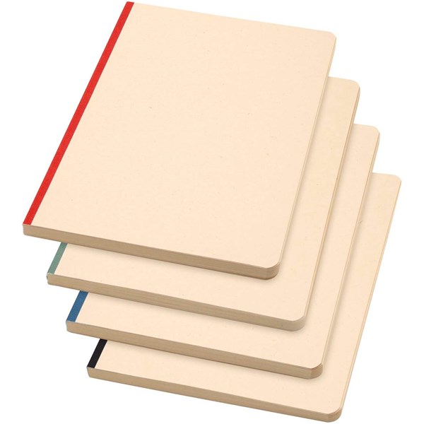 Obrázky: Zápisník A5 s mäkkou obálkou RPET, červená, Obrázok 5