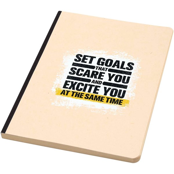 Obrázky: Zápisník A5 s mäkkou obálkou RPET, čierna, Obrázok 6