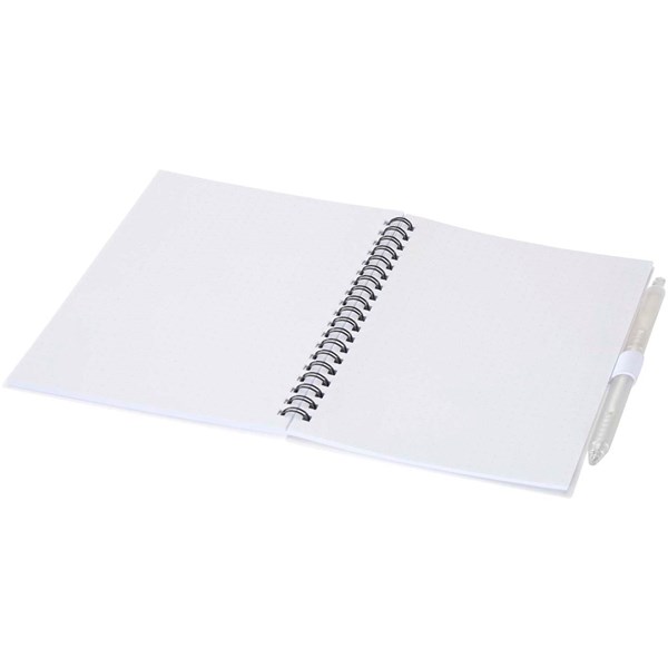Obrázky: Biela sada zápisníku 14x17,8cm a plast. pera s MN, Obrázok 4