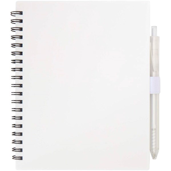 Obrázky: Biela sada zápisníku 14x17,8cm a plast. pera s MN, Obrázok 5