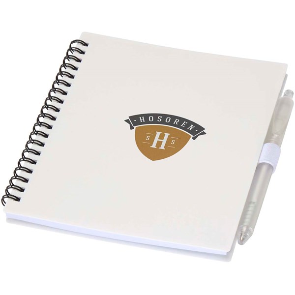 Obrázky: Biela sada zápisníku 14x17,8cm a plast. pera s MN, Obrázok 8