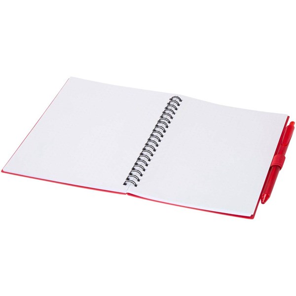 Obrázky: Červená sada zápisníku 14x17,8cm a plast.pera s MN, Obrázok 4