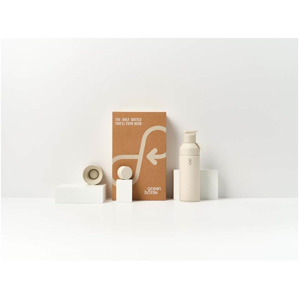 Obrázky: Fľaša 500 ml - 3 rôzne viečka na výmenu, béžová, Obrázok 4