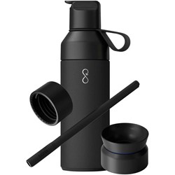 Obrázky: Fľaša 500 ml - 3 rôzne viečka na výmenu, čierna