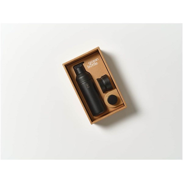 Obrázky: Fľaša 500 ml - 3 rôzne viečka na výmenu, čierna, Obrázok 5