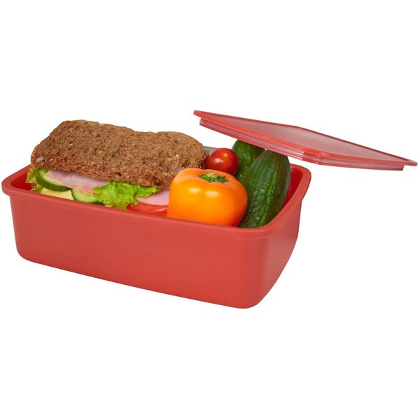 Obrázky: Box na jedlo 800 ml s elast. páskou, oranžová, Obrázok 2
