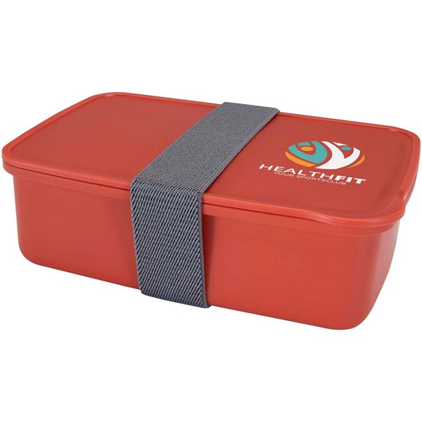 Obrázky: Box na jedlo 800 ml s elast. páskou, oranžová, Obrázok 6