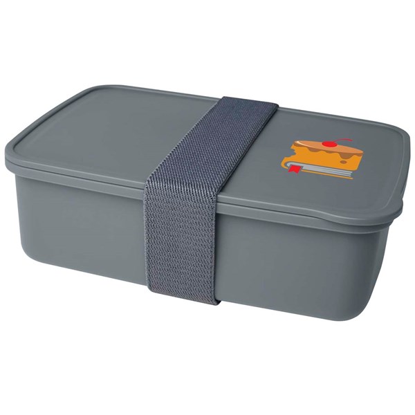 Obrázky: Box na jedlo 800 ml s elast. páskou, svetlosivá, Obrázok 6