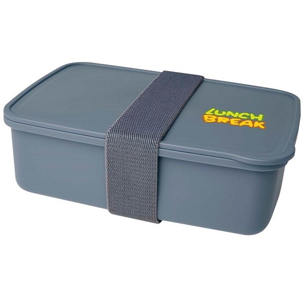 Obrázky: Box na jedlo 800 ml s elast. páskou, tmavosivá, Obrázok 6