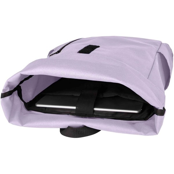 Obrázky: Sv. fialový GRS RPET voči vode odolný ruksak 18 l, Obrázok 5