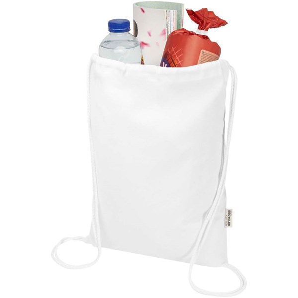 Obrázky: Ruksak z recyklovaného GRS 140 g, biela, Obrázok 3