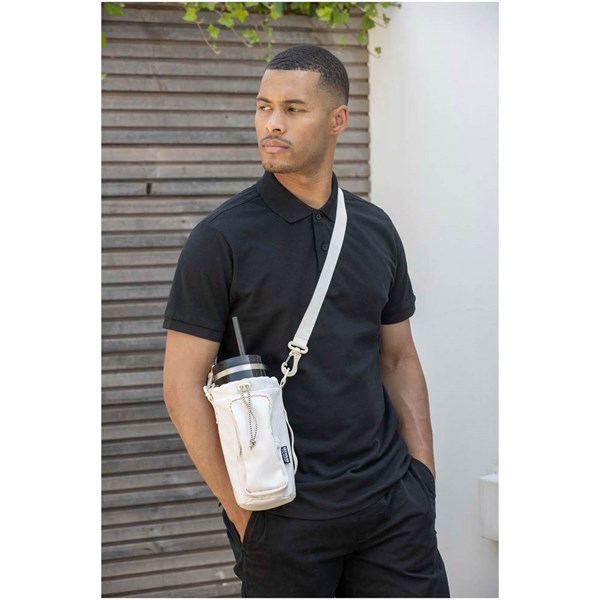 Obrázky: Cestovná taška na fľašu z rec.mat., čierna, Obrázok 10