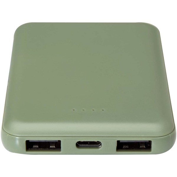 Obrázky: Zelená powerbanka 5000mAh typu C z recyk.plastu, Obrázok 4