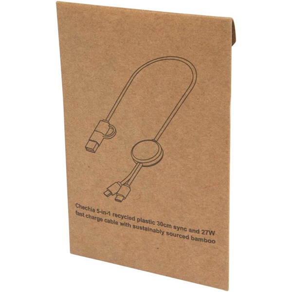 Obrázky: Zelený rýchlonabíjací 27W kábel 5v1, 30 cm, plast, Obrázok 7