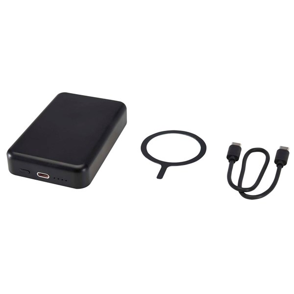 Obrázky: Bezdrôtová magnetická powerbanka 10 000 mAh,čierna, Obrázok 5
