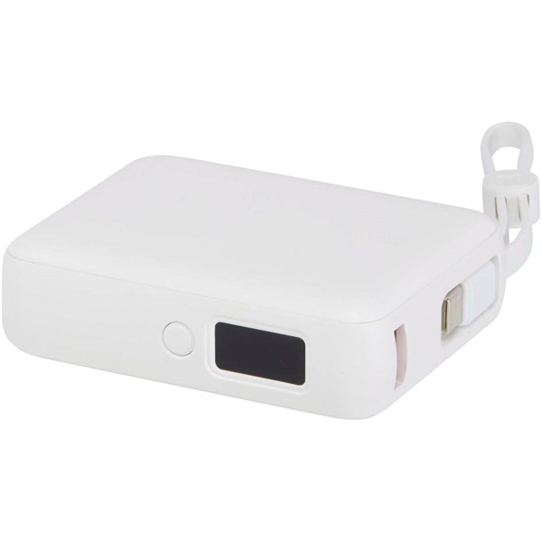 Obrázky: Powerbanka 10 000 mAh 35W s káblom typu C, biela, Obrázok 5