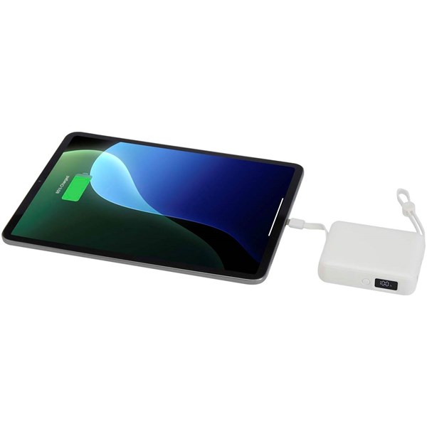 Obrázky: Powerbanka 10 000 mAh 35W s káblom typu C, biela, Obrázok 6