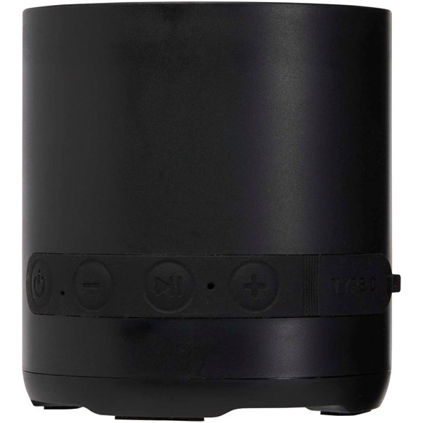 Obrázky: Čierny 3W bezdrôt. reproduktor, recyklovaný plast, Obrázok 7