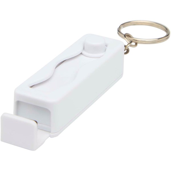 Obrázky: Biely prívesok/stojan na telefón s antistresom, Obrázok 3