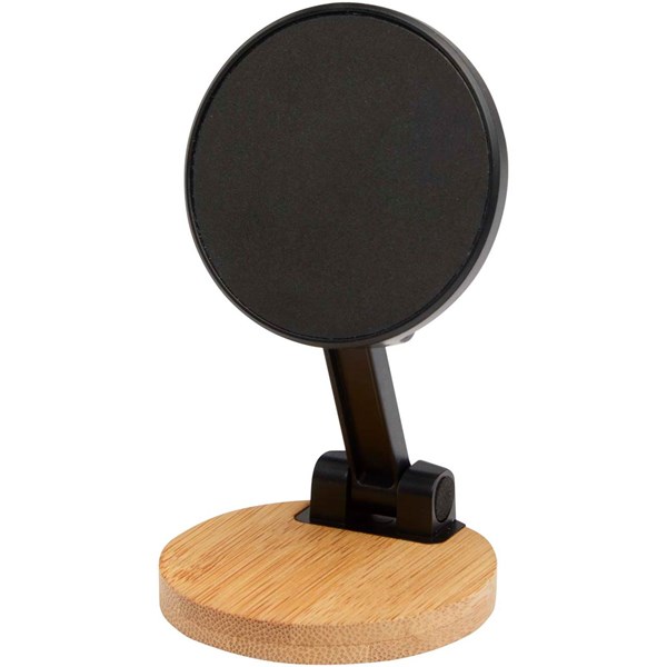 Obrázky: Čierny stojan na telefón z plastu a bambusu, Obrázok 2