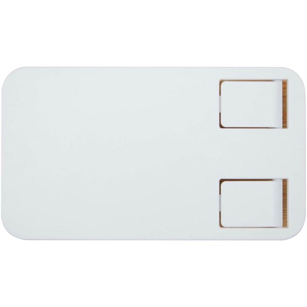 Obrázky: Biely skladací stojan na tel. z plastu a bambusu, Obrázok 3