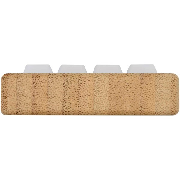 Obrázky: Stojan na mobil z bambusu a biela antistres.hračka, Obrázok 2