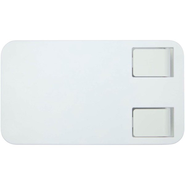 Obrázky: Skladací držiak na telefón z rec.plastu, biely, Obrázok 3