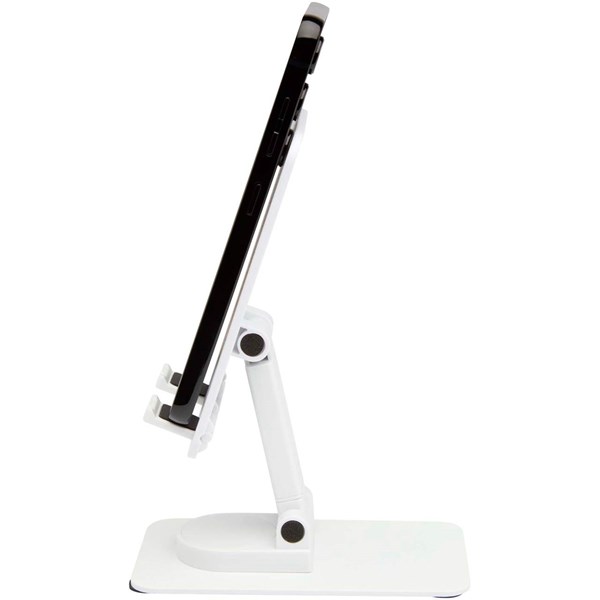 Obrázky: Skladací držiak na telefón z rec.plastu, biely, Obrázok 6