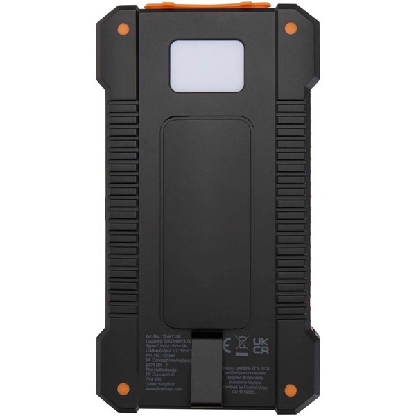 Obrázky: Odolná solárna powerbanka 5000 mAh, svetlo, Obrázok 2