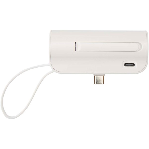 Obrázky: Biela stojanová powerbanka 5000 mAh 10W, Obrázok 2
