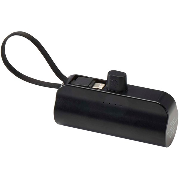 Obrázky: Čierna stojanová powerbanka 5000 mAh 10W, Obrázok 4