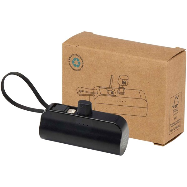 Obrázky: Čierna stojanová powerbanka 5000 mAh 10W, Obrázok 5