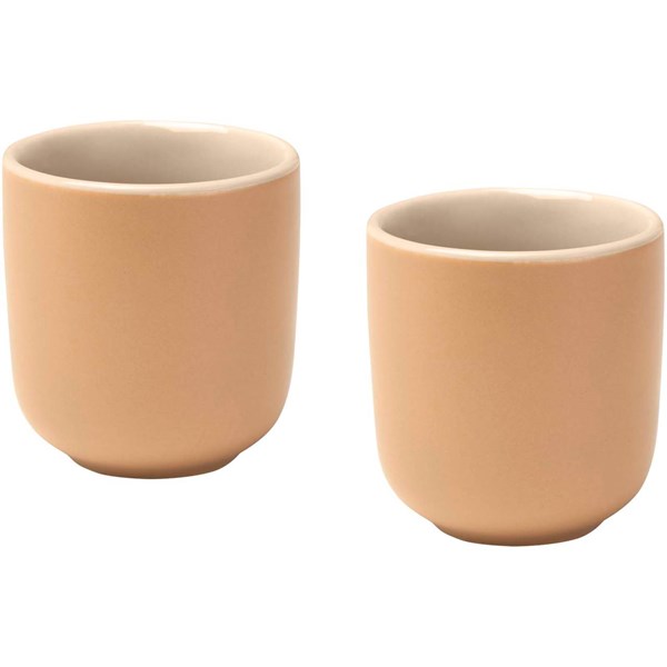 Obrázky: Sada 2 keramických šálok 90 ml, béžová