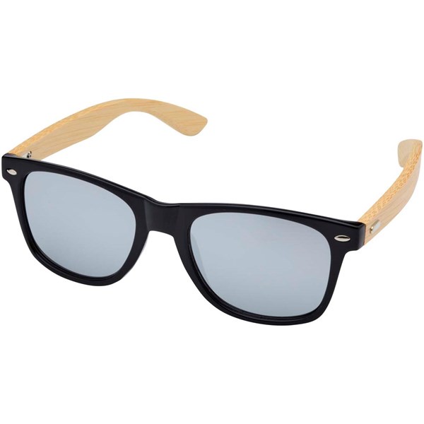 Obrázky: Slnečné okuliare s bambus. nožičkami, strieborné