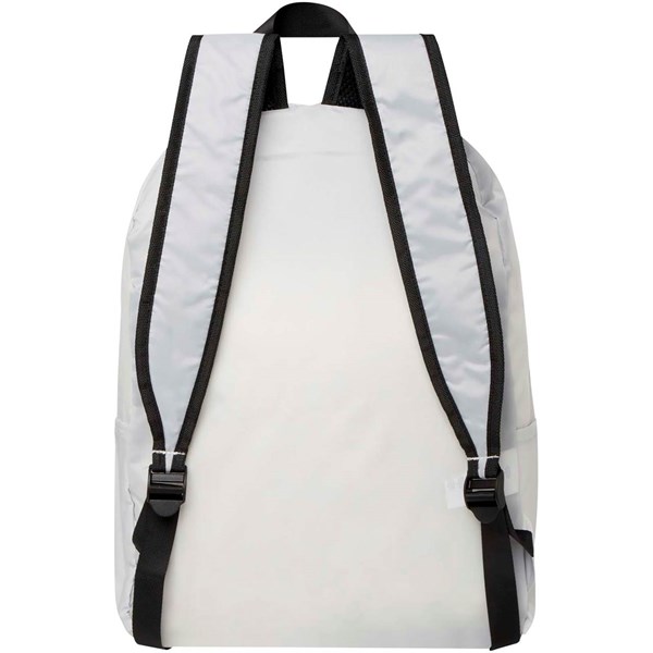 Obrázky: Biely skladací ruksak z RPET, objem 15 l, Obrázok 2