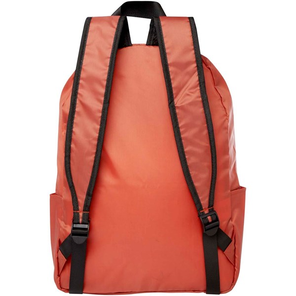 Obrázky: Tehlový skladací ruksak z RPET , objem 15 l, Obrázok 2