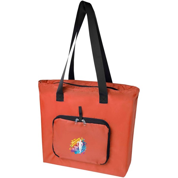 Obrázky: Tehlová skladacia taška nákupná z RPET, objem 16 l, Obrázok 3