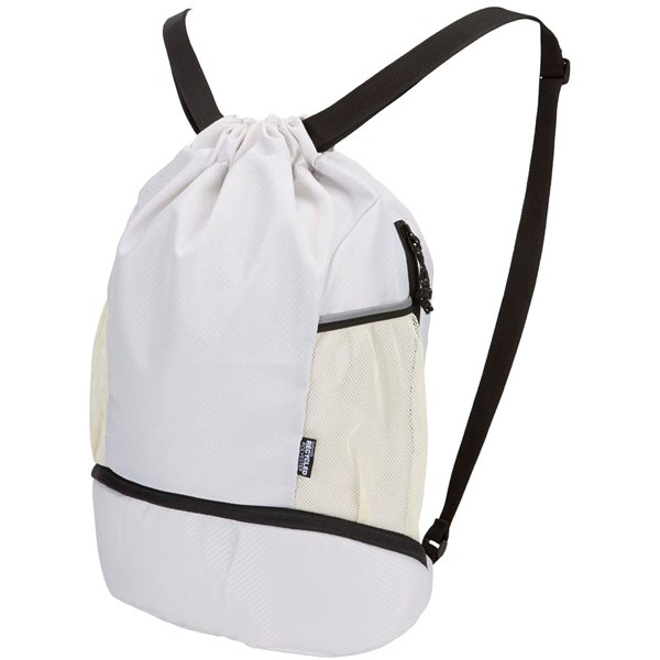 Obrázky: Športový GRS ruksak so šnúrkou a vrecúškom, biela, Obrázok 5