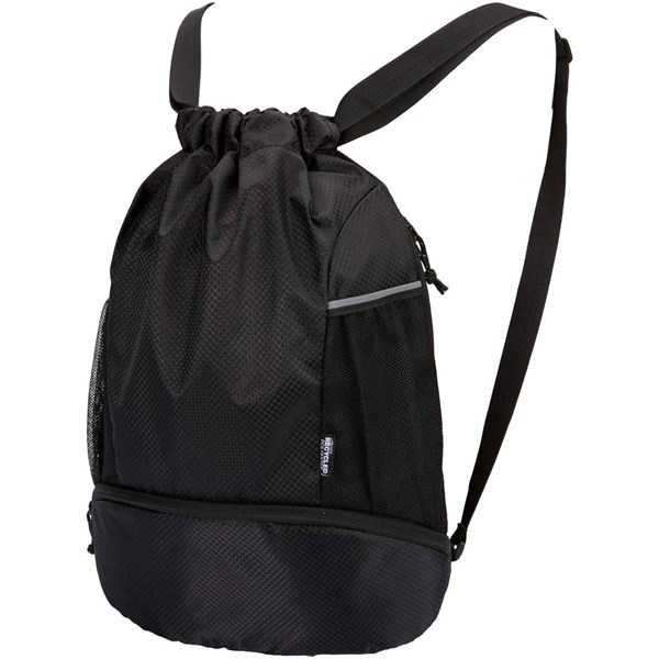 Obrázky: Športový GRS ruksak so šnúrkou a vrecúškom, čierna, Obrázok 5