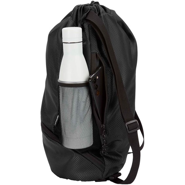 Obrázky: Športový GRS ruksak so šnúrkou a vrecúškom, čierna, Obrázok 8