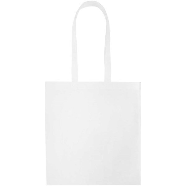 Obrázky: Biela rec.netkaná nákup. taška 36 x 40 cm,dl.uši, Obrázok 5