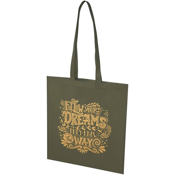 Obrázky: Les.zelená rec.netkaná nákup. taška 36x40cm,dl.uši, Obrázok 7