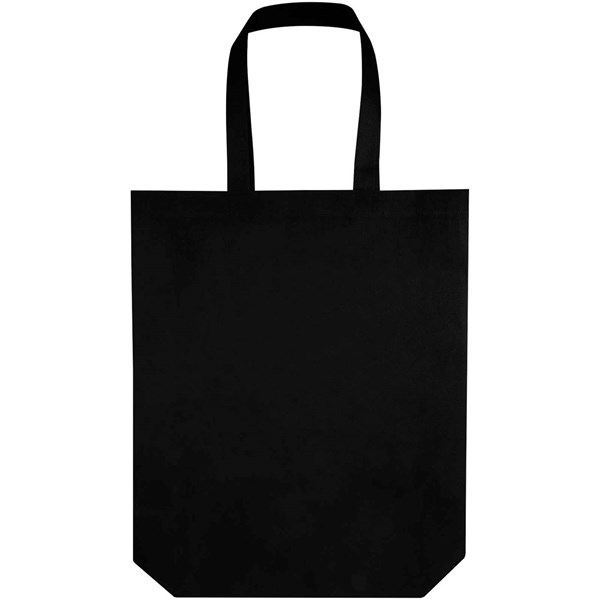 Obrázky: Čierna netkaná nákup.taška so zlož.dnom z GRS, 12L, Obrázok 5