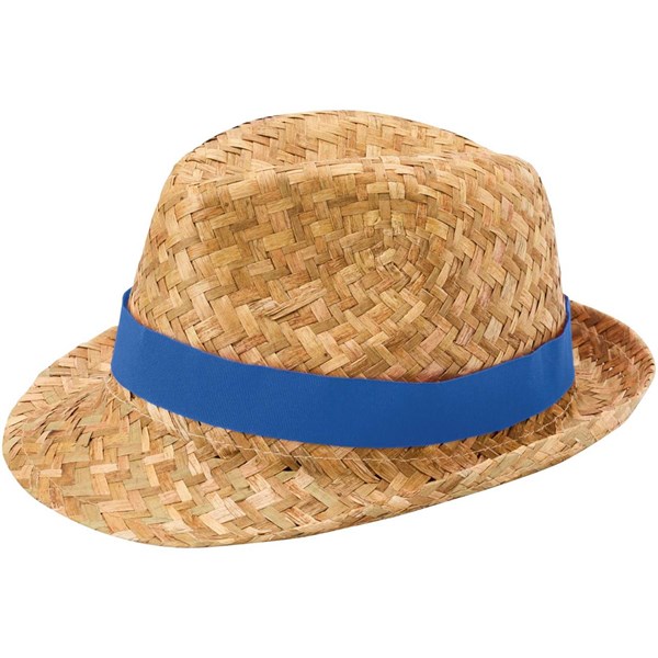 Obrázky: Slamený klobúk, kráľovsky modrá stuha